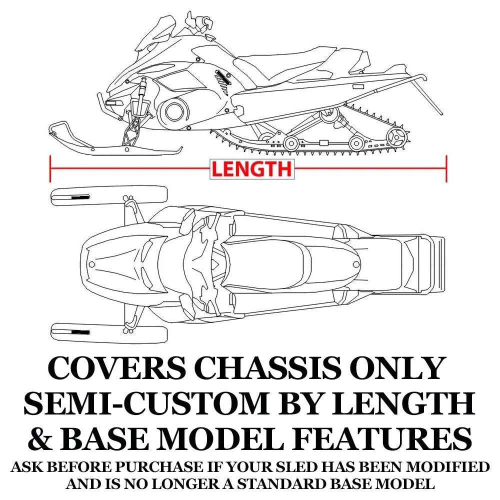 Snow cover compatible for 2020-2020 arctic cat snowmobile model m 8000 mountain cat alpha one es 165, trailerable 600 denier snow machine sled gear