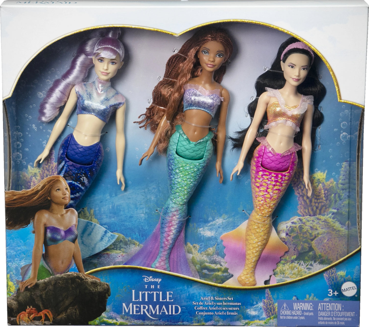 Disney the little mermaid ariel and sisters doll set with 3 fashion mermaid dolls