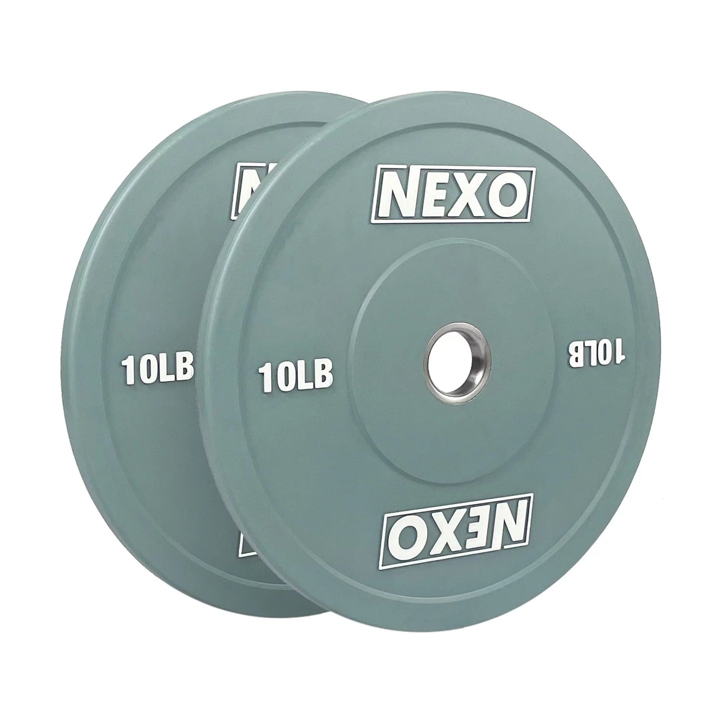 Nexo color 175lb rubber bumper plate set - premium matte finish 2x 45lb 2x 25lb 2x 10lb 2x 5lb & 2x 2.5lb colored cross training weight plates