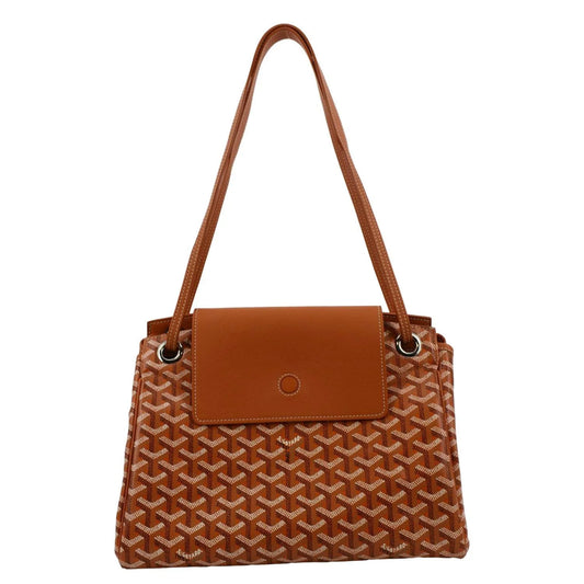 Pre-owned goyard rouette soft canvas shoulder bag orange