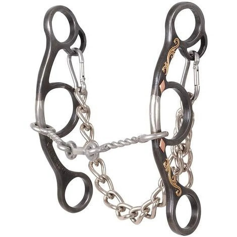 Classic equine sherry cervi short shank small twisted wire dogbone snaffle bit (bbit3ssg24ss)