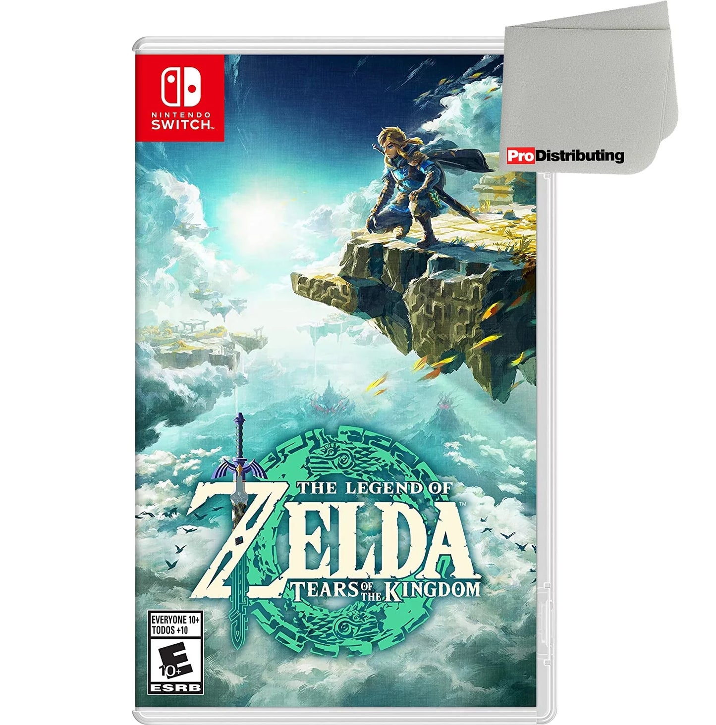 The legend of zelda: tears of the kingdom - nintendo switch with screen cleaning cloth