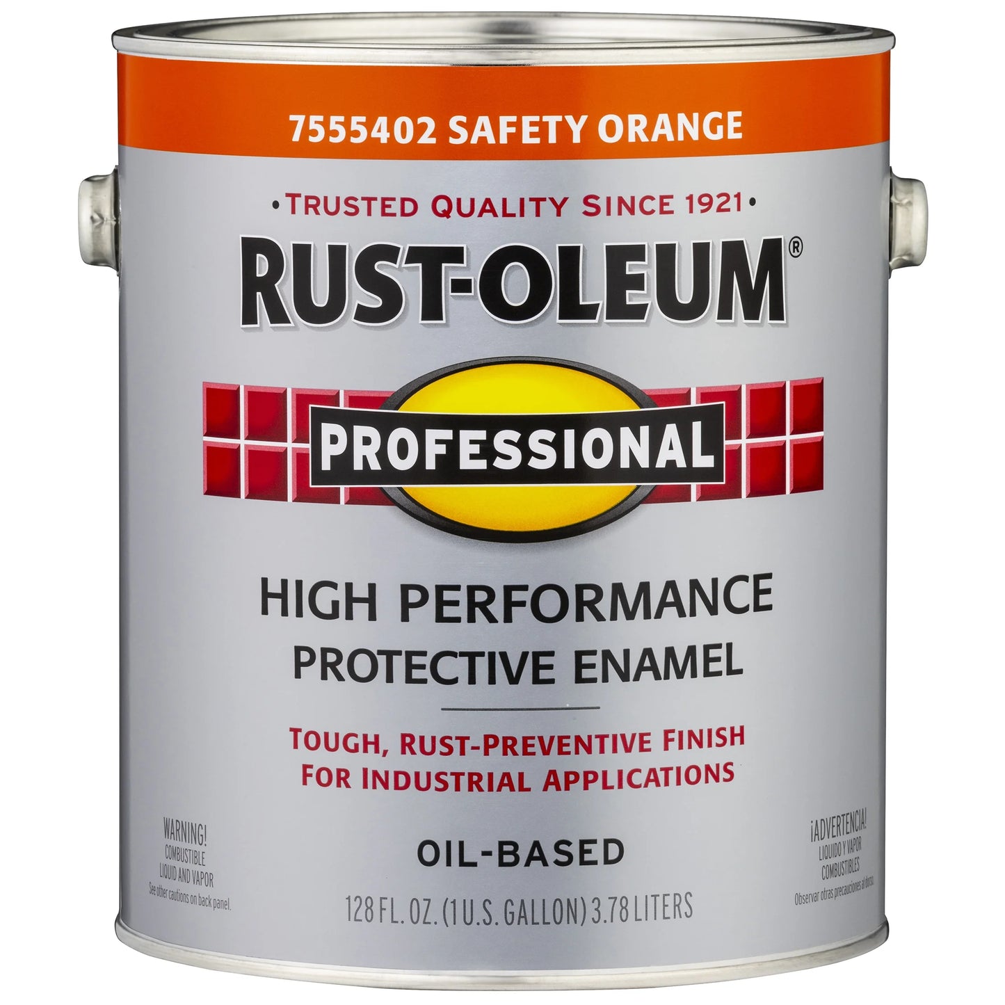 Safety orange, rust-oleum professional high performance gloss protective enamel paint- gallon, 2 pack