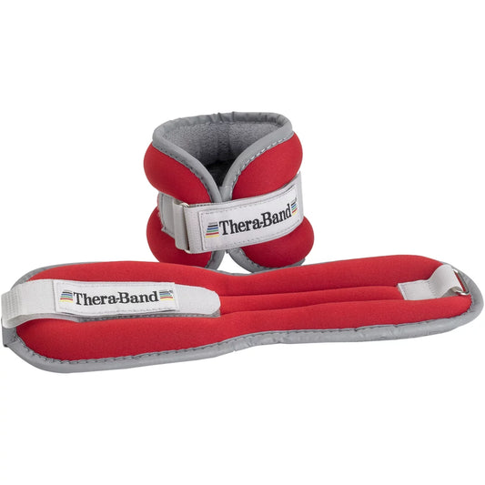 Theraband comfort fit ankle & wrist weight set, red, 1 pound each, set of 2