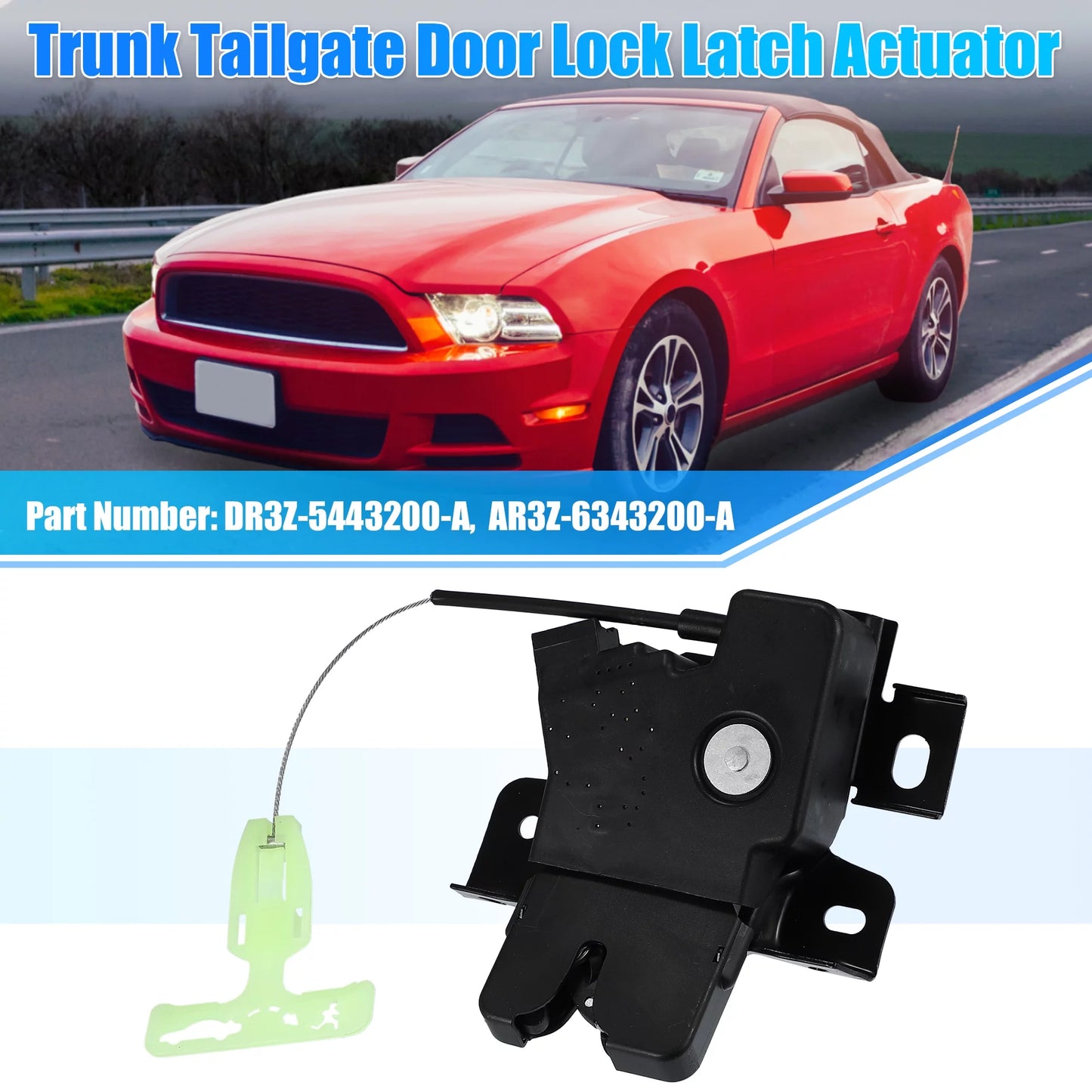 Unique bargains trunk latch lock actuator dr3z-5443200-a for ford for mustang coupe 2010-2014 rear deck lid latch motor