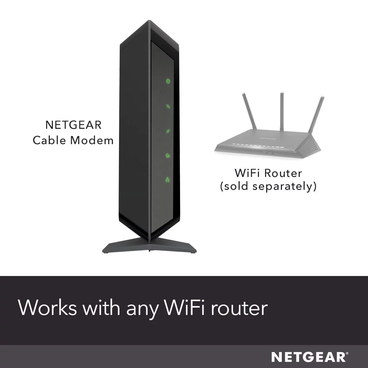 Netgear - docsis 3.0 32x8 high speed cable modem | certified for xfinity by comcast, spectrum, cox & more (cm700)