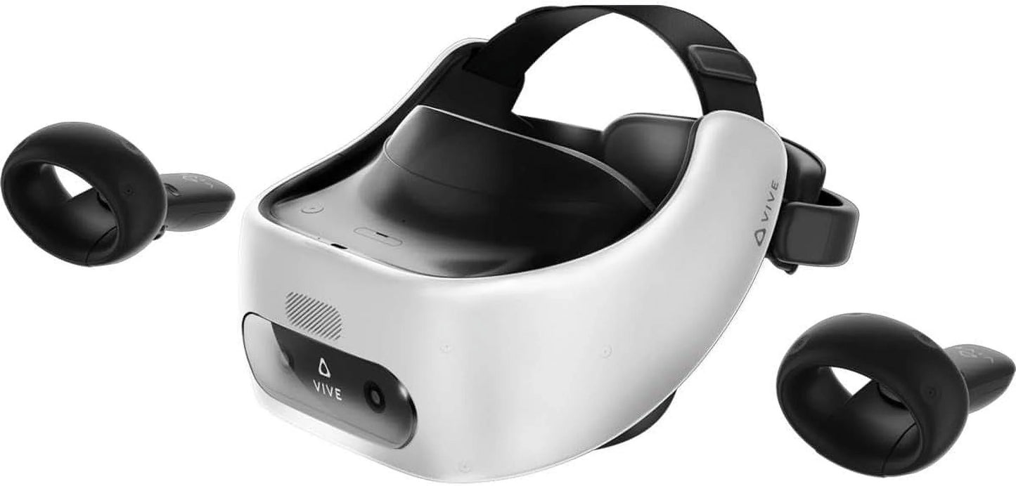 Open box htc vive focus plus virtual reality headset with 6dof controller - white