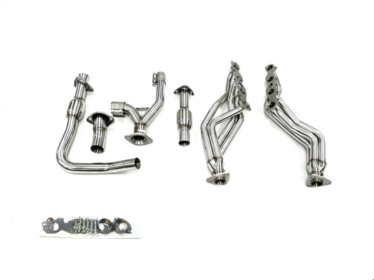 Stainless steel long tube header fitment for 03 thru 04 dodge ram 1500 5.7l 4wd hemi by mhp