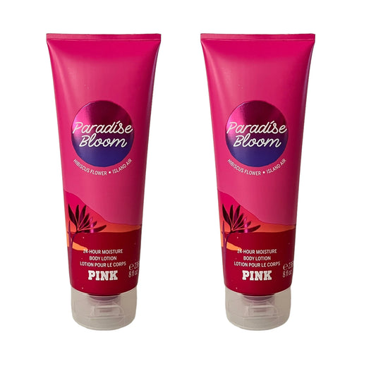 Victoria's secret pink paradise bloom fragrance body lotion 8 fl oz 2 pack limited edition scent