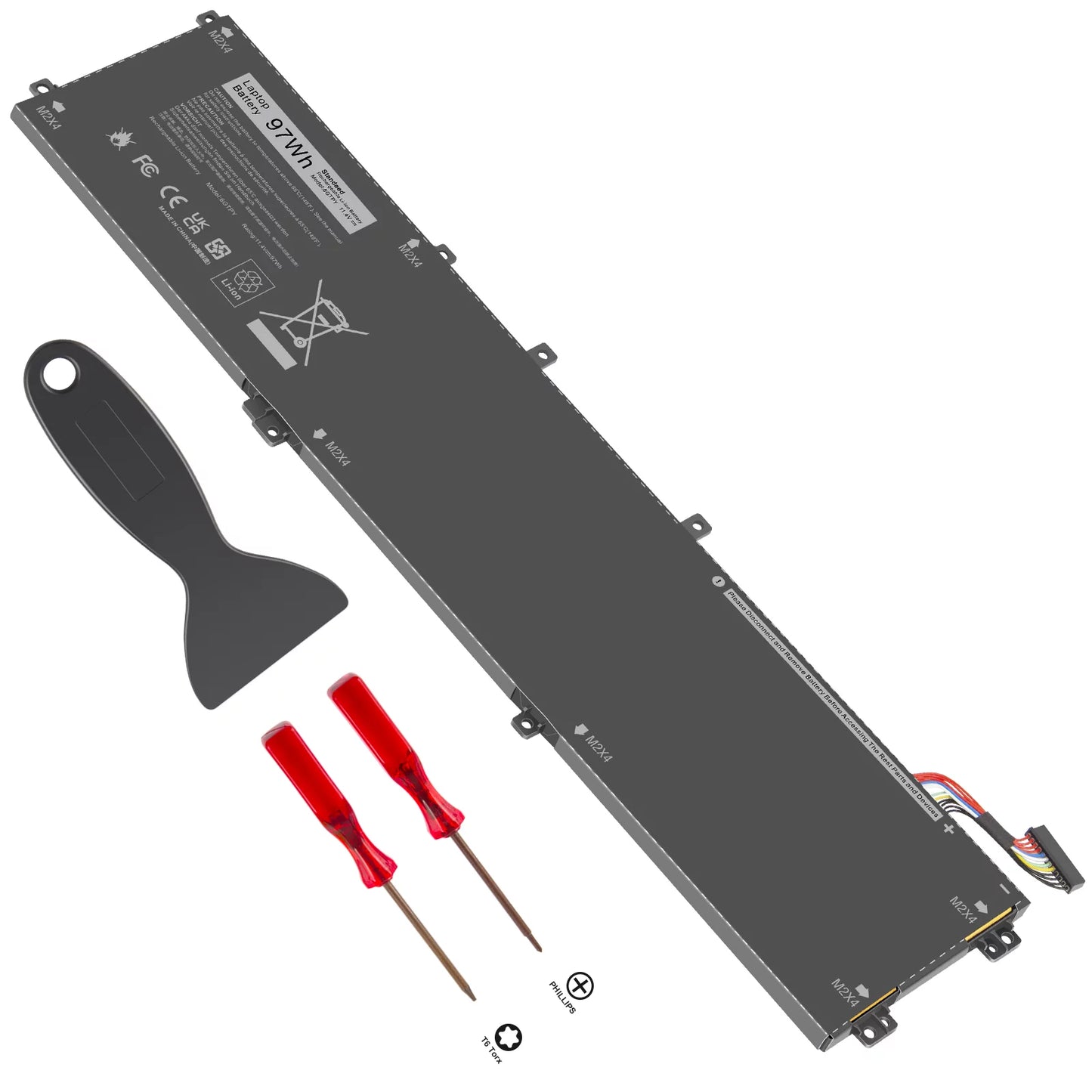 6gtpy battery for dell precission 5520 m5520 workstation 97wh