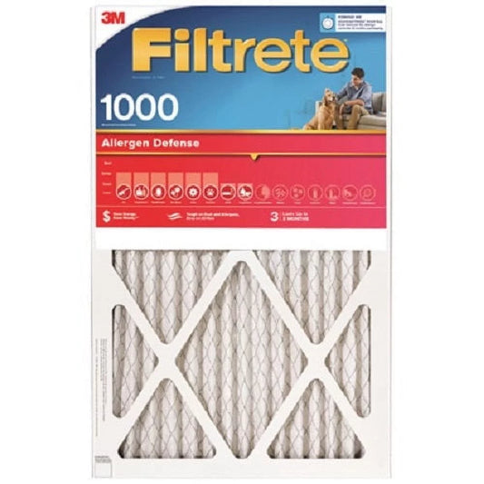 3m 9820-4 12" x 24" x 1" red mpr 1000 filtrete 3 month disposable pleated air filter - quantity of 4