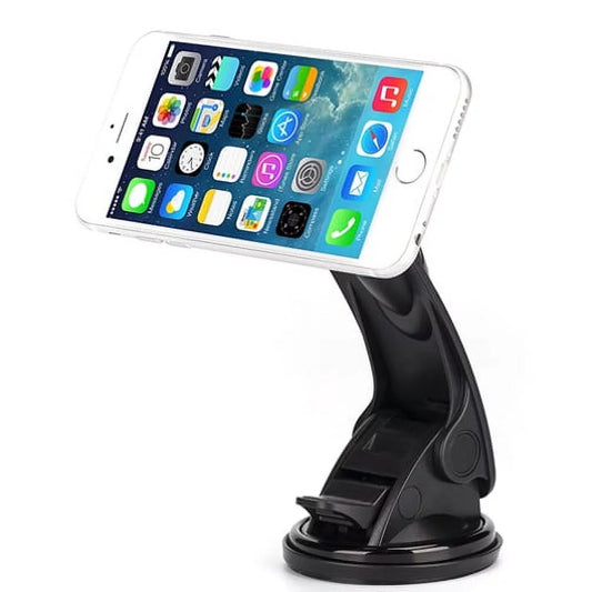 Premium magnetic car mount dash windshield holder window rotating dock stand strong grip adjustable suction qqp for samsung galaxy j7 perx v (2017), mega 2 note 2 on5 prevail lte s4, s5 active, mini