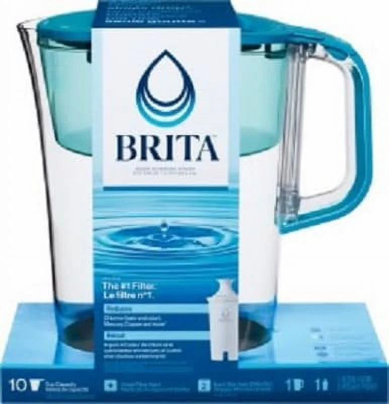 Brita 50686 water filter pitcher + filter, 10 cup capacity - quantity 2