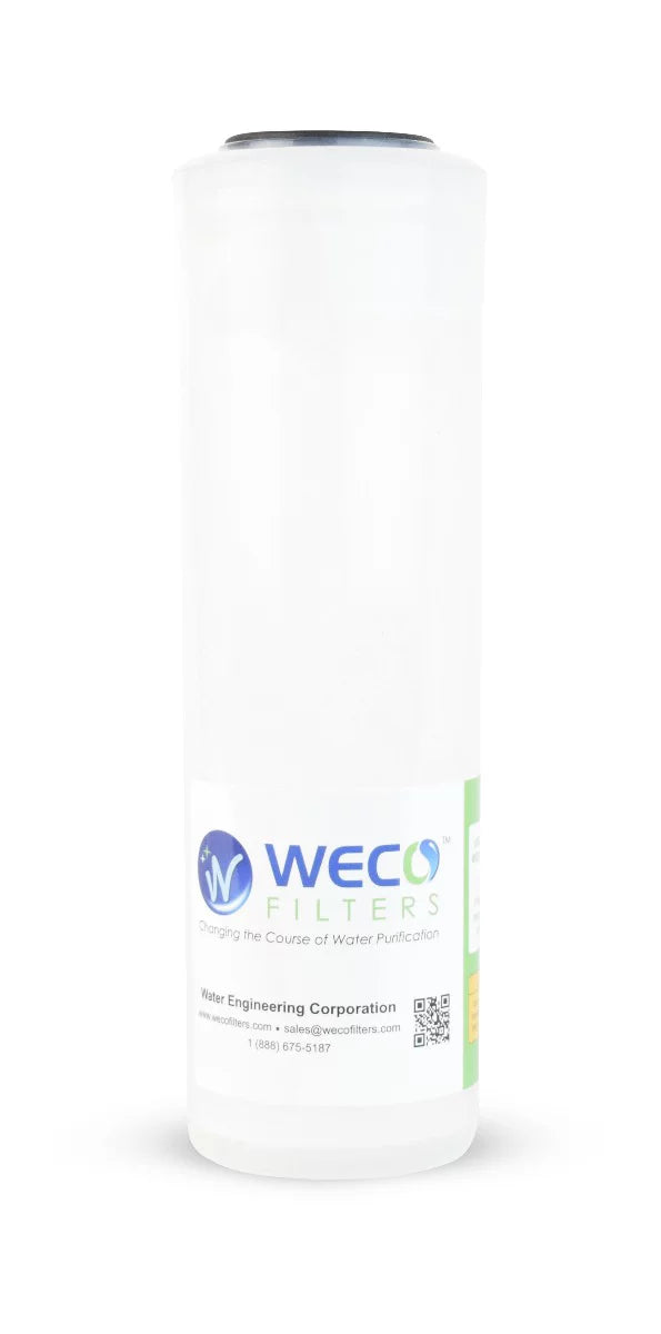 Weco gac-calc-1025 custom blend 2 ½ " x 10" gac & calcium carbonate filter cartridge for chlorine & neutralization