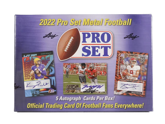 2022 leaf pro set metal football hobby box