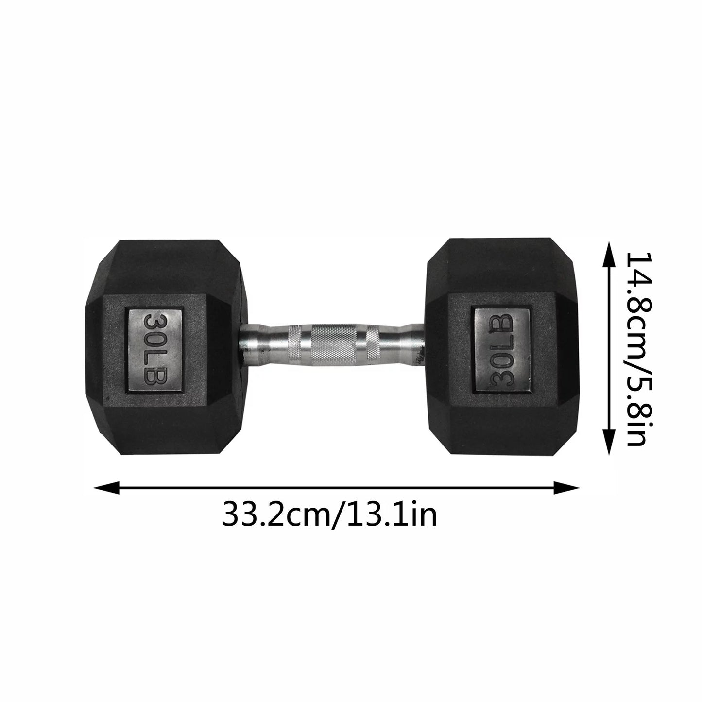 Atixel barbell set of 1 hex rubber dumbbell with metal handles pair of 1 heavy dumbbell