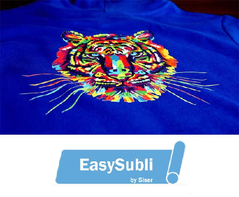 Siser easysubli htv - printable sublimation heat transfer vinyl - 10 sheets of easysubli (8.4"x11") and 10 sheets of easysubli mask (8"x10")