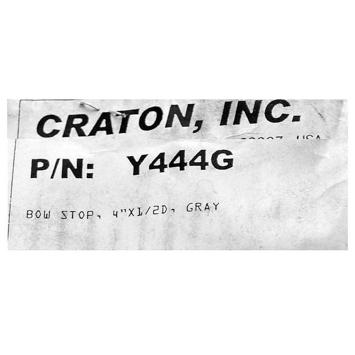 Craton boat trailer bow stop y444g | 4 x 1/2 inch gray rubber