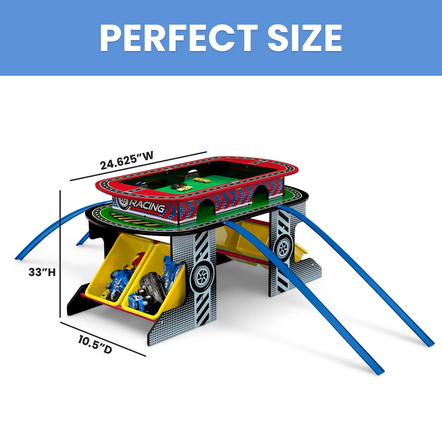 Delta children race track toy and activity play table for kids