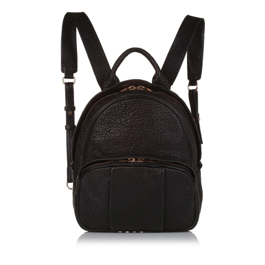 Pre-owned authenticated alexander wang dumbo backpack calf leather black unisex (good)