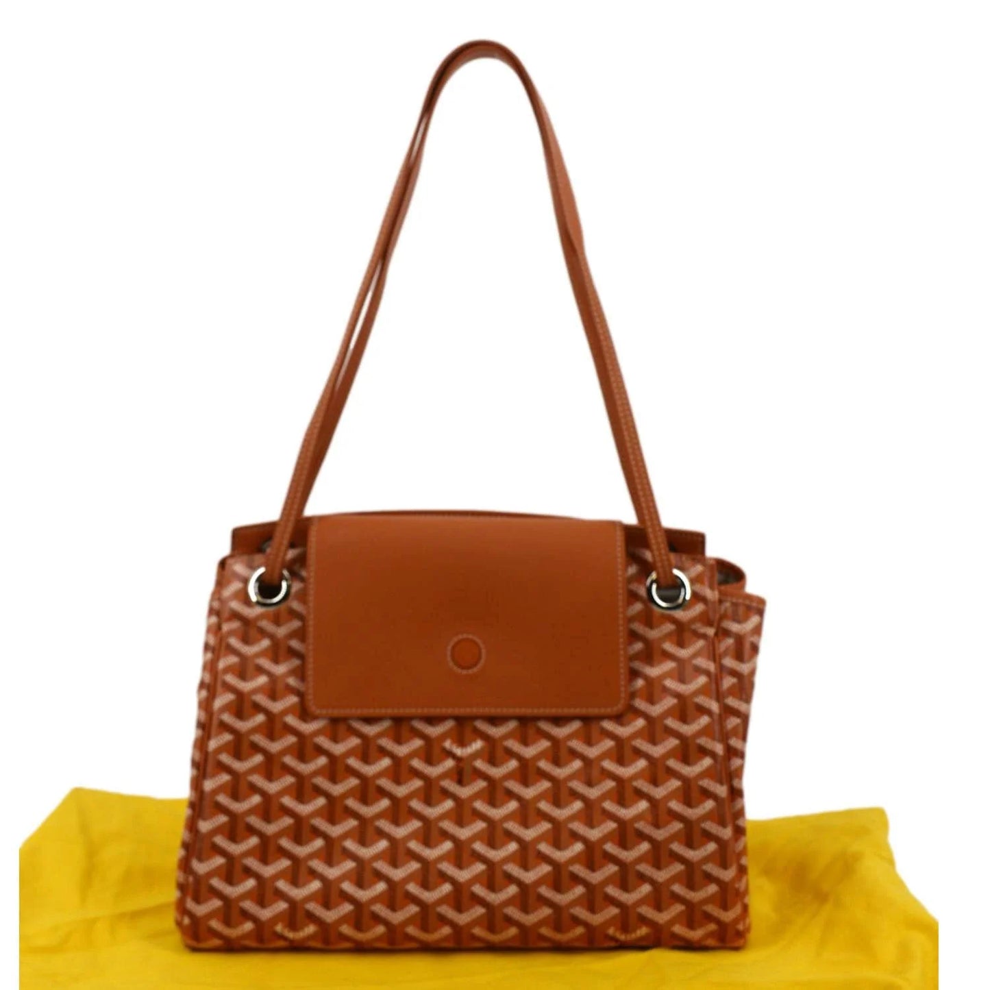 Pre-owned goyard rouette soft canvas shoulder bag orange