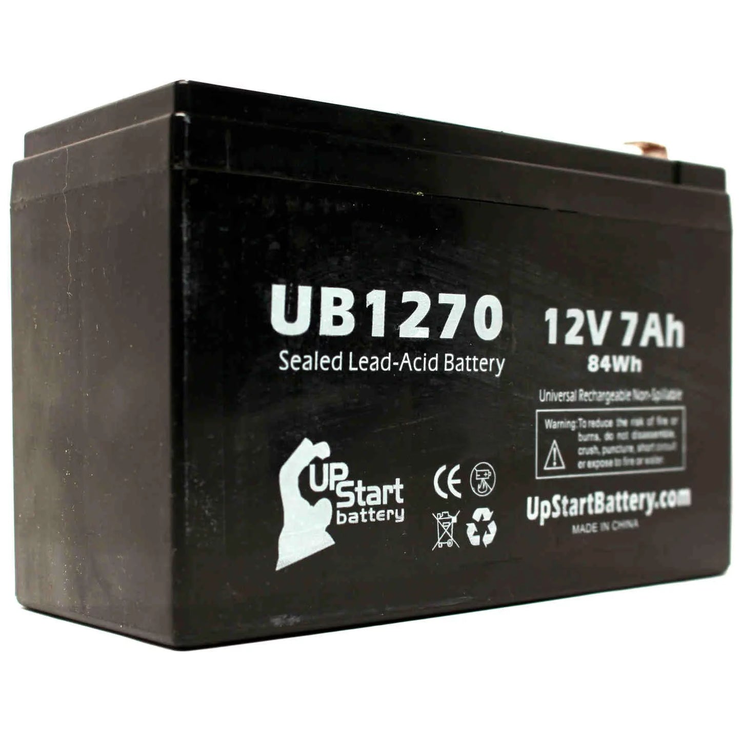 2x pack - compatible apc smart-ups 1500 sum1500rmxl2u battery - replacement ub1270 universal sealed lead acid battery (12v, 7ah, 7000mah, f1 terminal, agm, sla) - includes 4 f1 to f2 terminal adapters