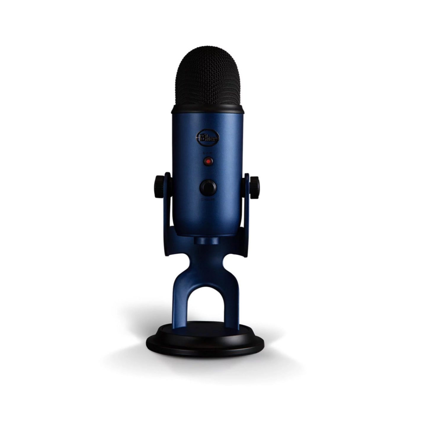 Blue microphones yeti microphone (midnight blue) with boom arm stand, pop filter and shock mount