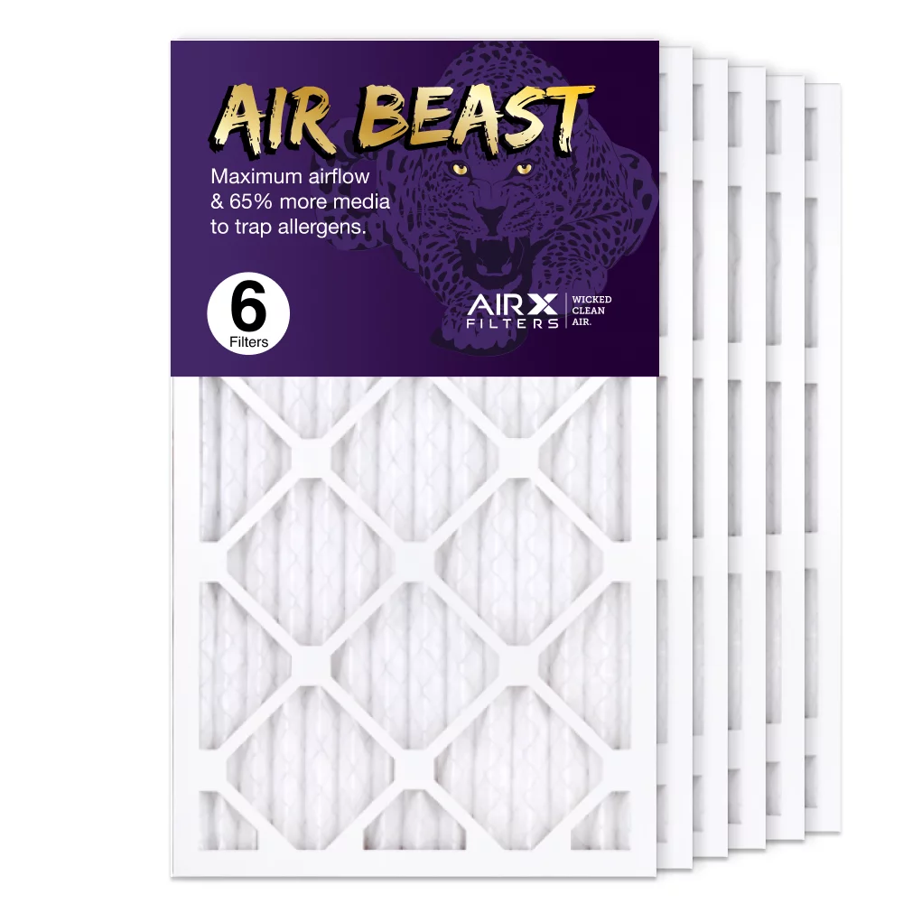 Airx filters 14x24x1 air filter merv 11 pleated hvac ac furnace air filter, air beast 6-pack made in the usa