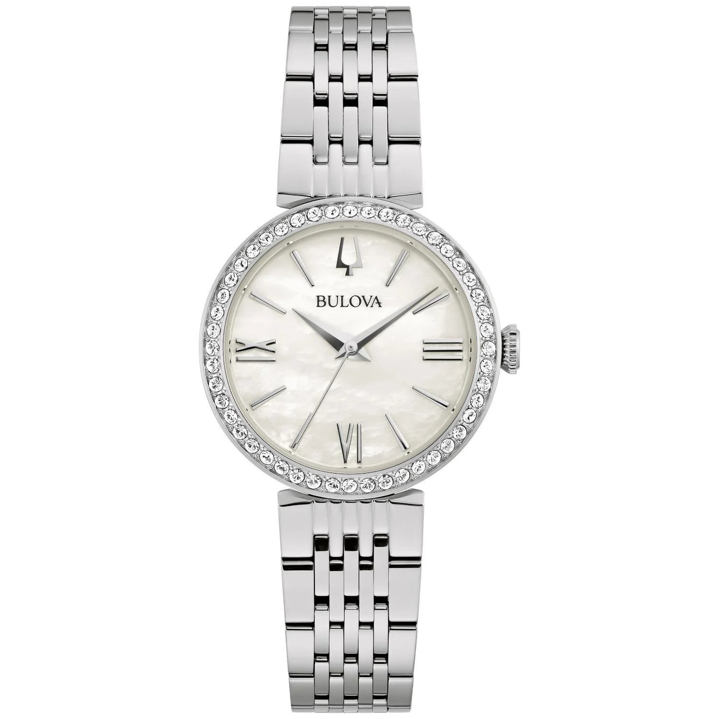 Bulova women's stainless steel crystal accent watch - 96l284