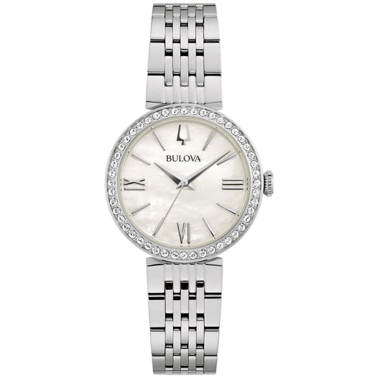 Bulova women's stainless steel crystal accent watch - 96l284