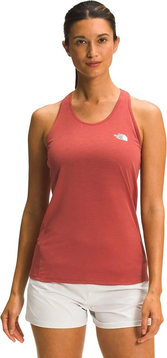 The north face women's wander performance tank, tandoori spice red size xl