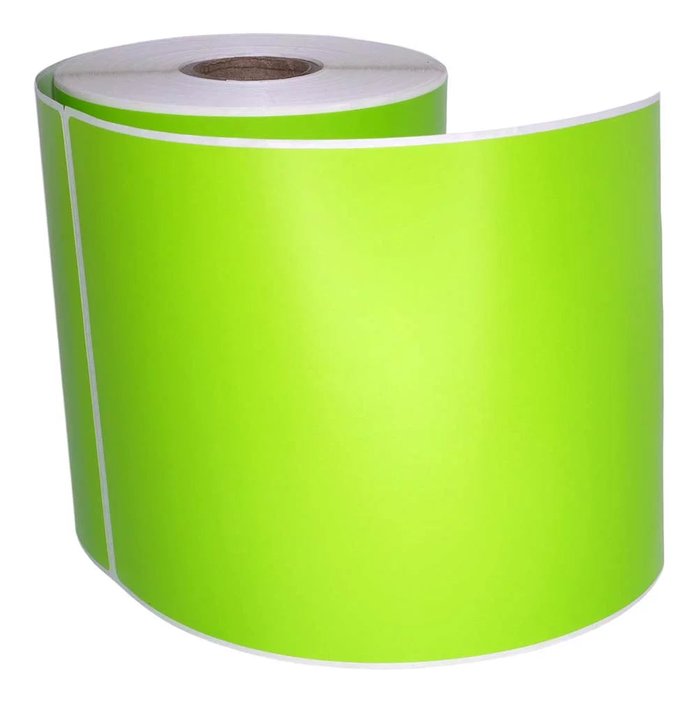 4 rolls 4"x6" green color direct thermal shipping label compatible with zebra eltron printers