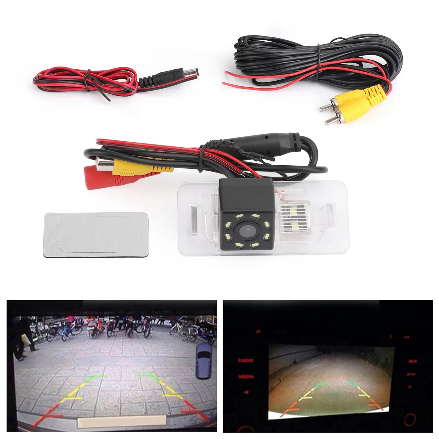 Wireless reverse camera 8led for bmw e46 e39 e70 e71 x3 x5 e60 e61 e90 e91 e92