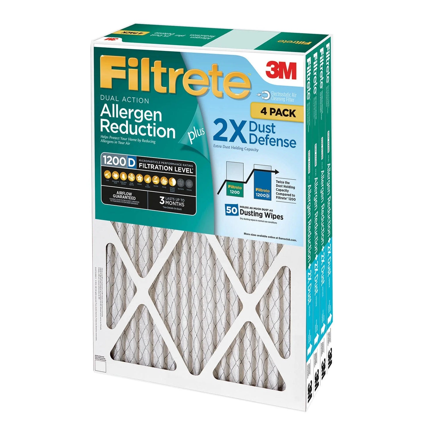 Filtrete(tm) allergen reduction plus dust filter, 25 in x 25 in x 1 in