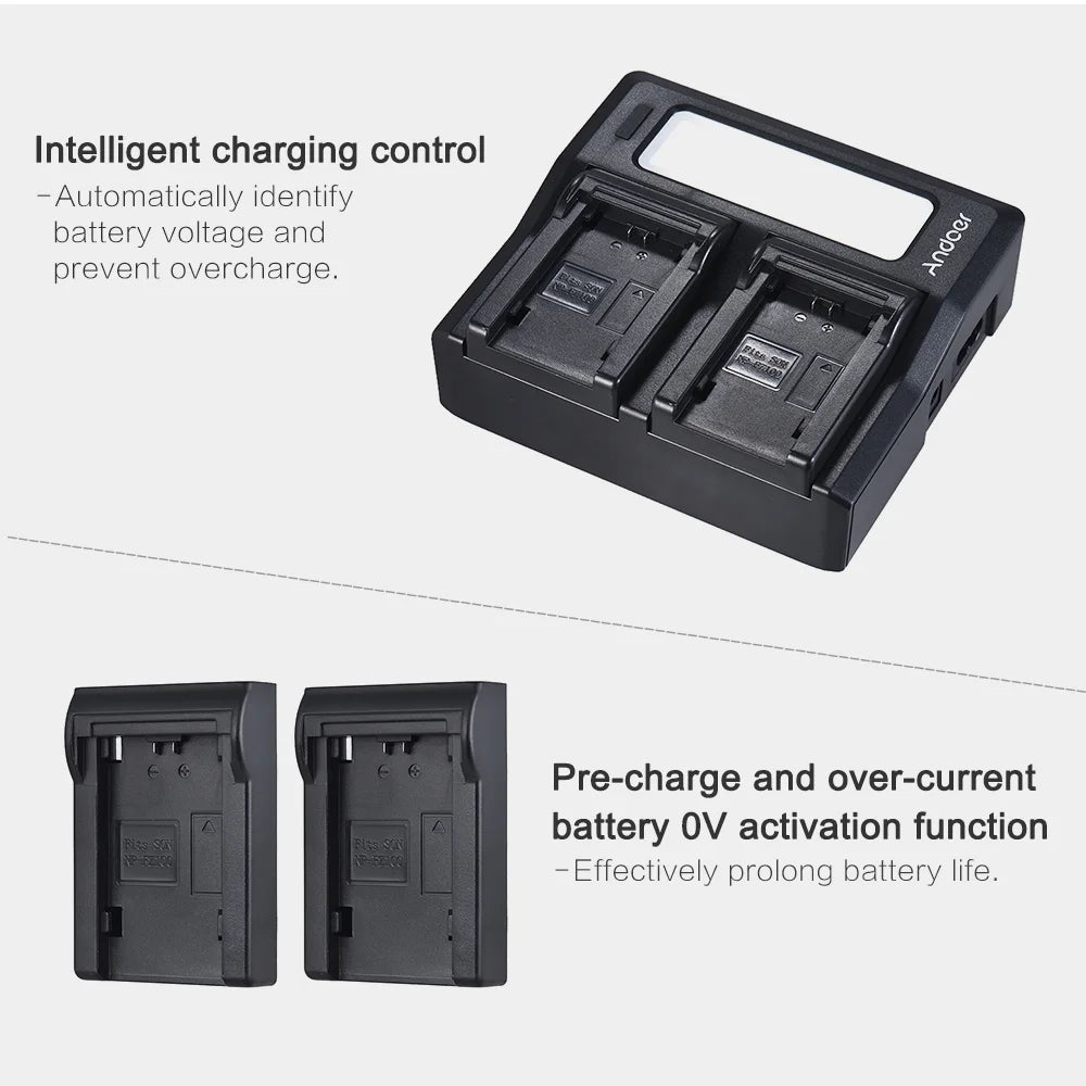 Suzicca np-fz100 dual channel lcd battery replacement for sony a7iii a9 a7riii a7siii