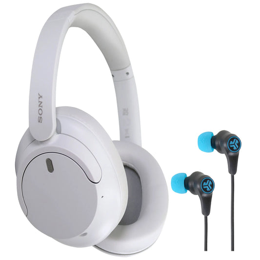 Sony wireless noise-canceling headphones wh-ch720n (white) with jlab play gaming wireless earbuds