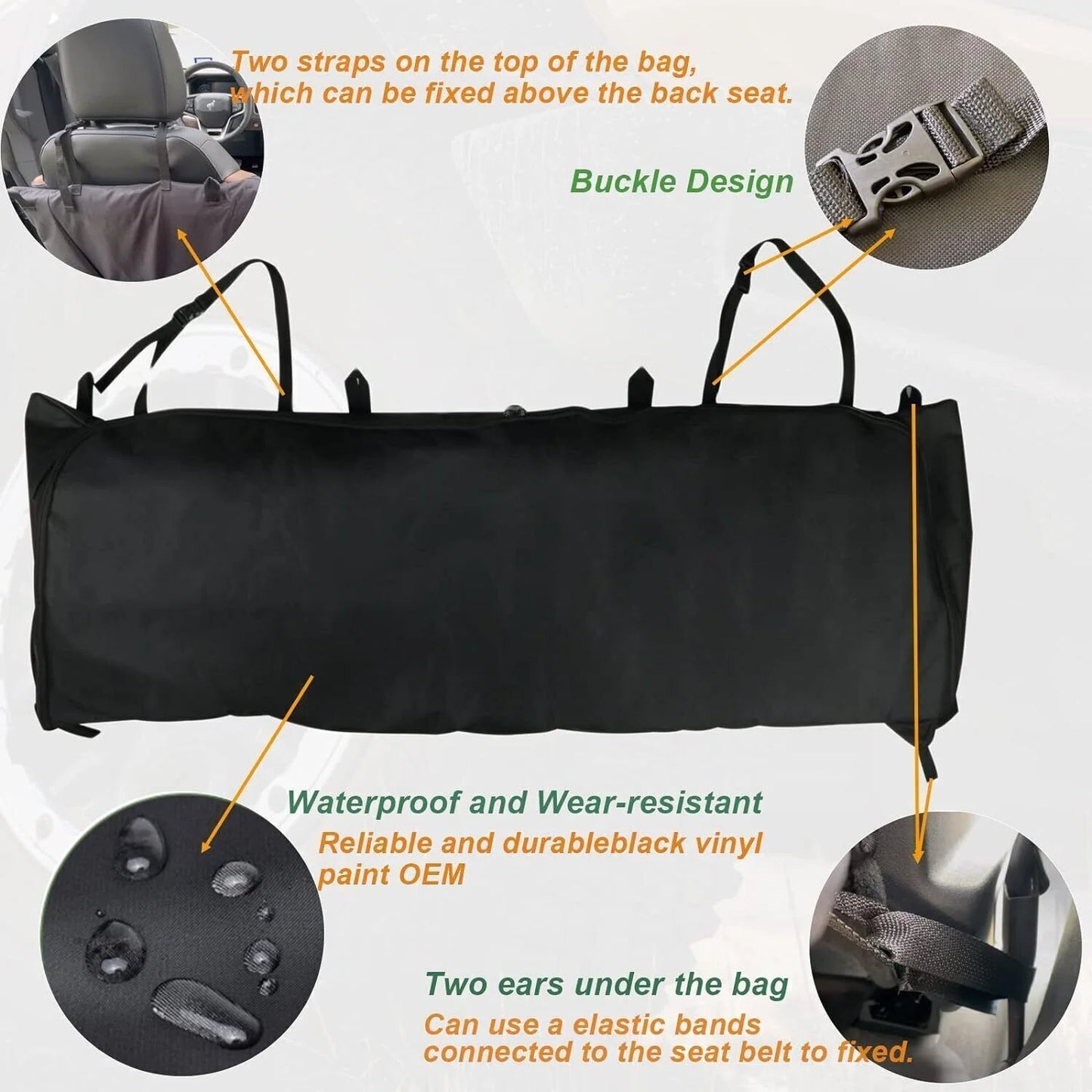 2021-2023 for bronco 4 door soft top window storage bag organizer portable black