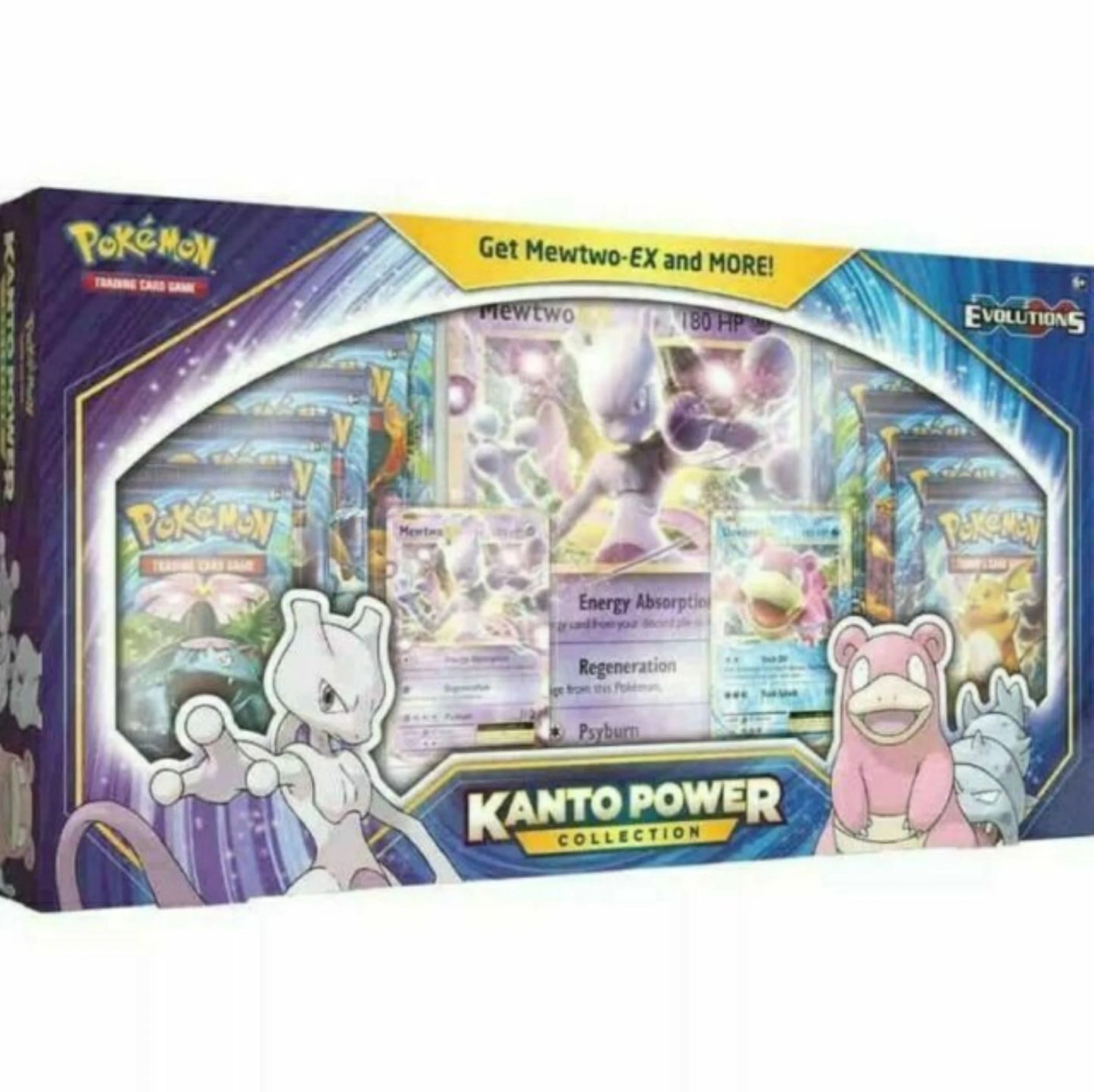 Pokemon trading card games kanto power collection mewtwo-ex and slowbro-ex