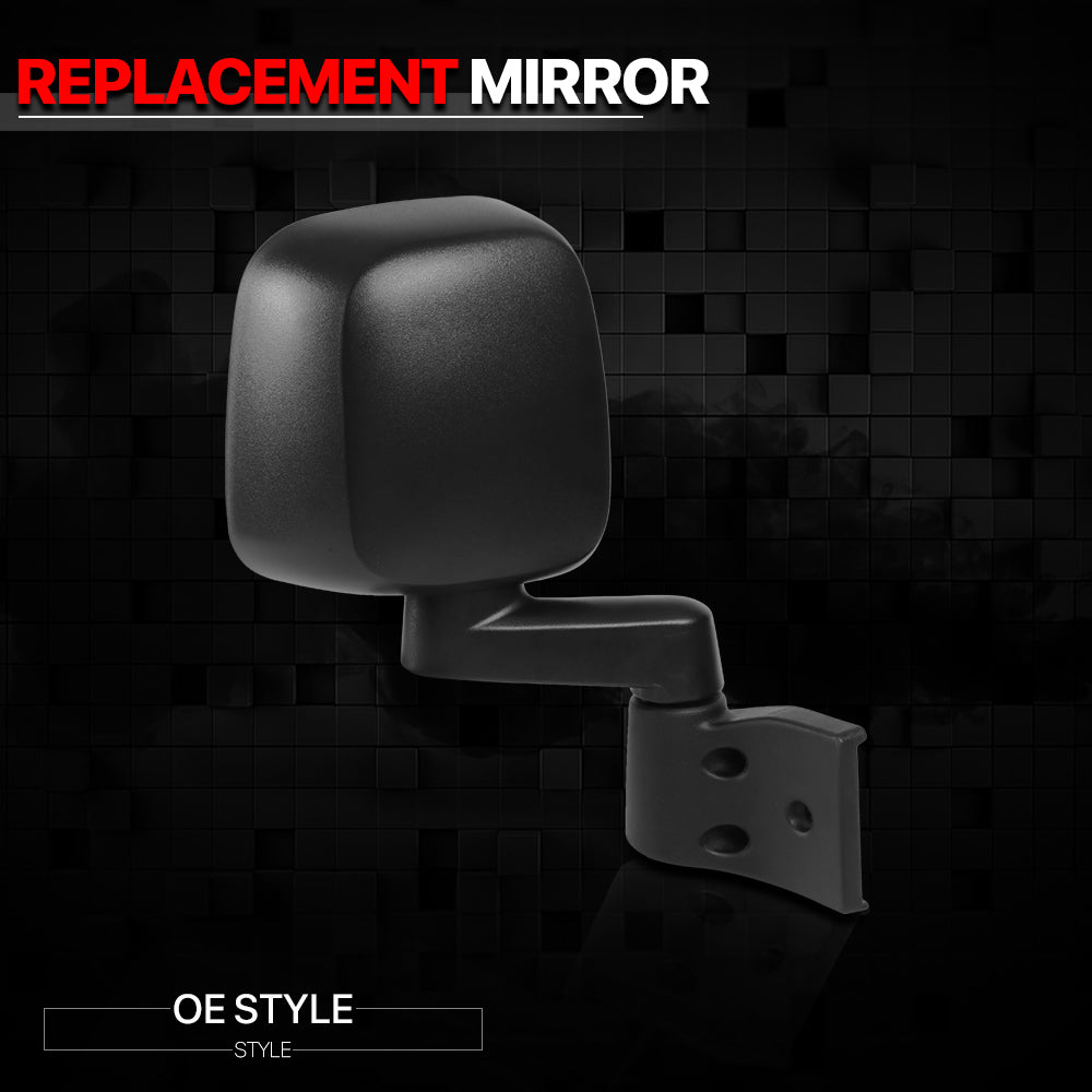 [right]passenger side manual foldable replacement mirror for 03-06 jeep wrangler 04 05 fits select: 2003-2006 jeep wrangler / tj