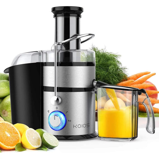 Centrifugal juicer, juicer machine with pulse function 3" wide chute extractors for fruits and vegetables,black