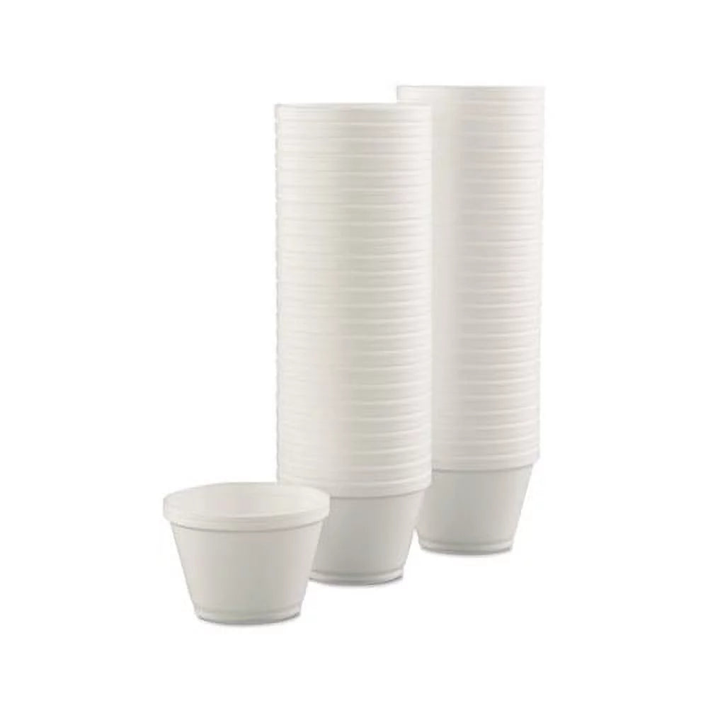 Dart foam containers, 6 oz, white, 50/bag, 20 bags/carton -dcc6sj12