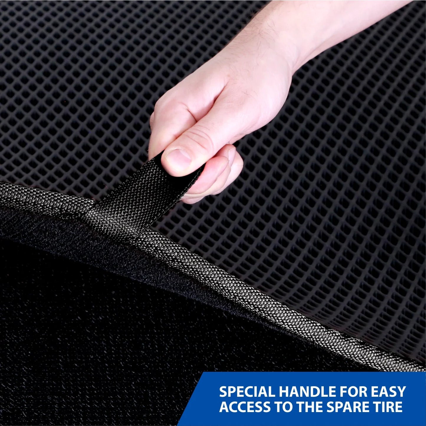 Goodyear custom fit cargo mat liner for toyota camry 2018-2024 - heavy duty trunk liner, diamond shape, luggage with waterproof, liquid & dirt trapping technology - anti-slip cargo liner - gy004551