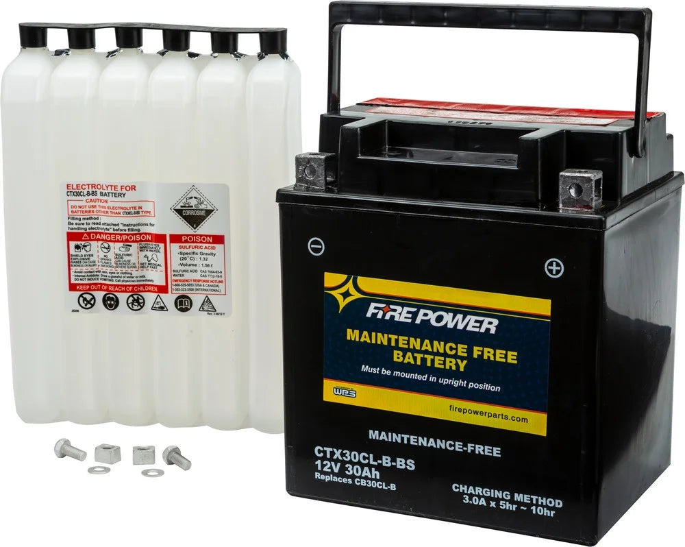 Fire power maintenance free battery ctx30cl-b-bs compatible with sea-doo gtx ltd 215 2005-2015