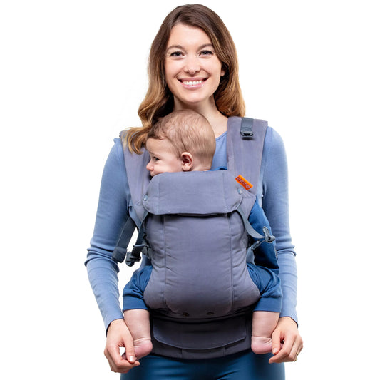 Beco gemini baby hip carrier newborn to toddler - unisex backpack & front carrier up to 7-35 lbs grey