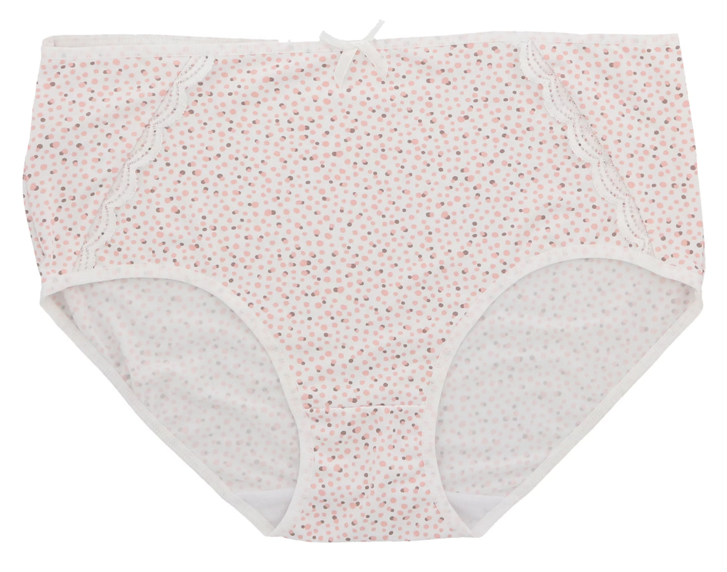 Delta burke intimates women's plus size sexy classic high rise brief panties (5pr) (large, pink floral dots)