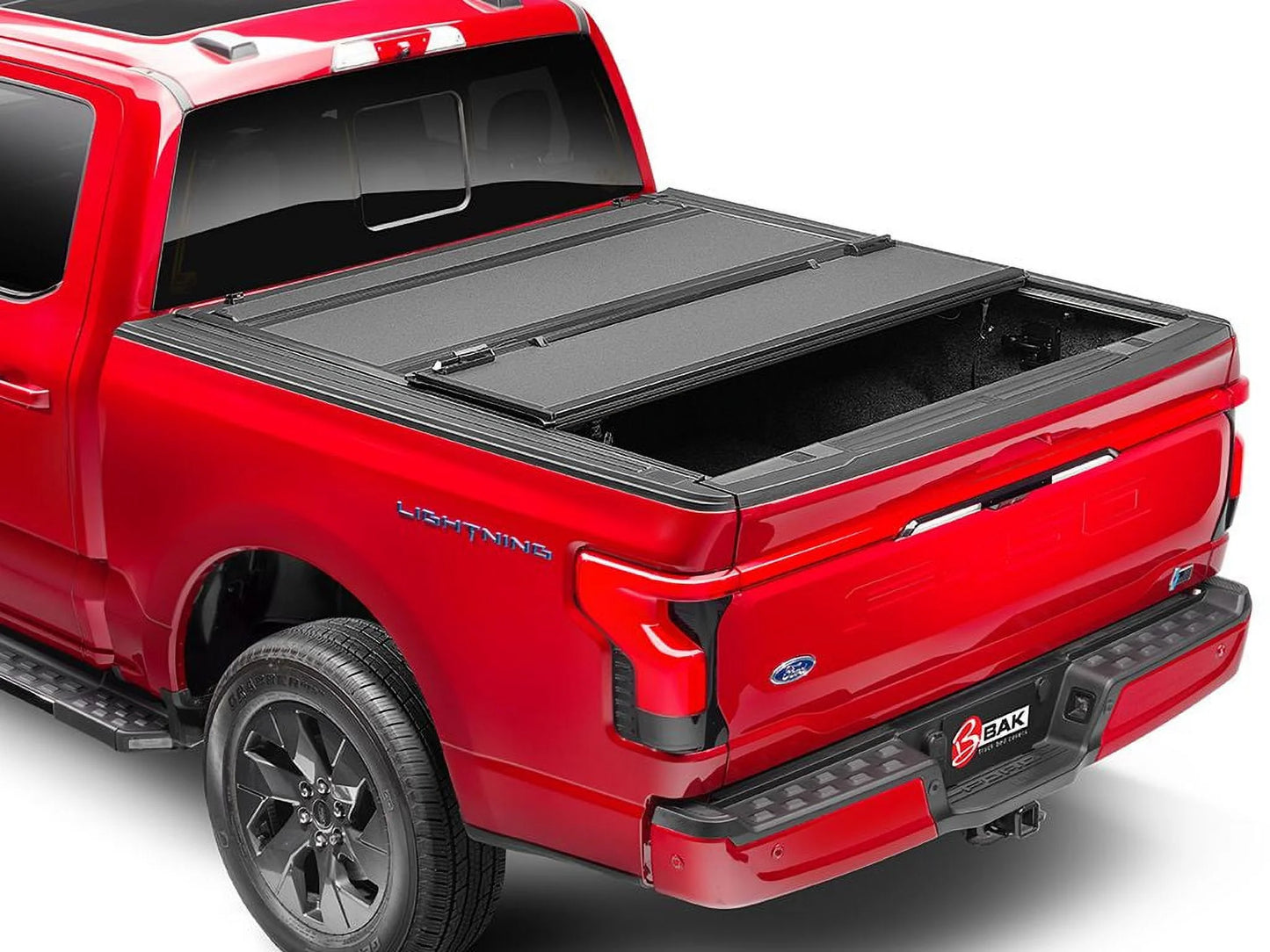 Bak by realtruck bakflip mx4 hard folding truck bed tonneau cover | 448525 | compatible with 2017 - 2023 nissan titan 5' 7" bed (67")