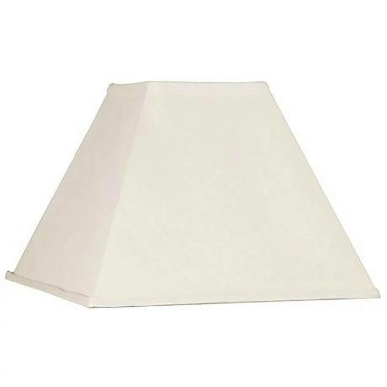 Eggshell silk square mission style 8 inch nickel clip on lampshade