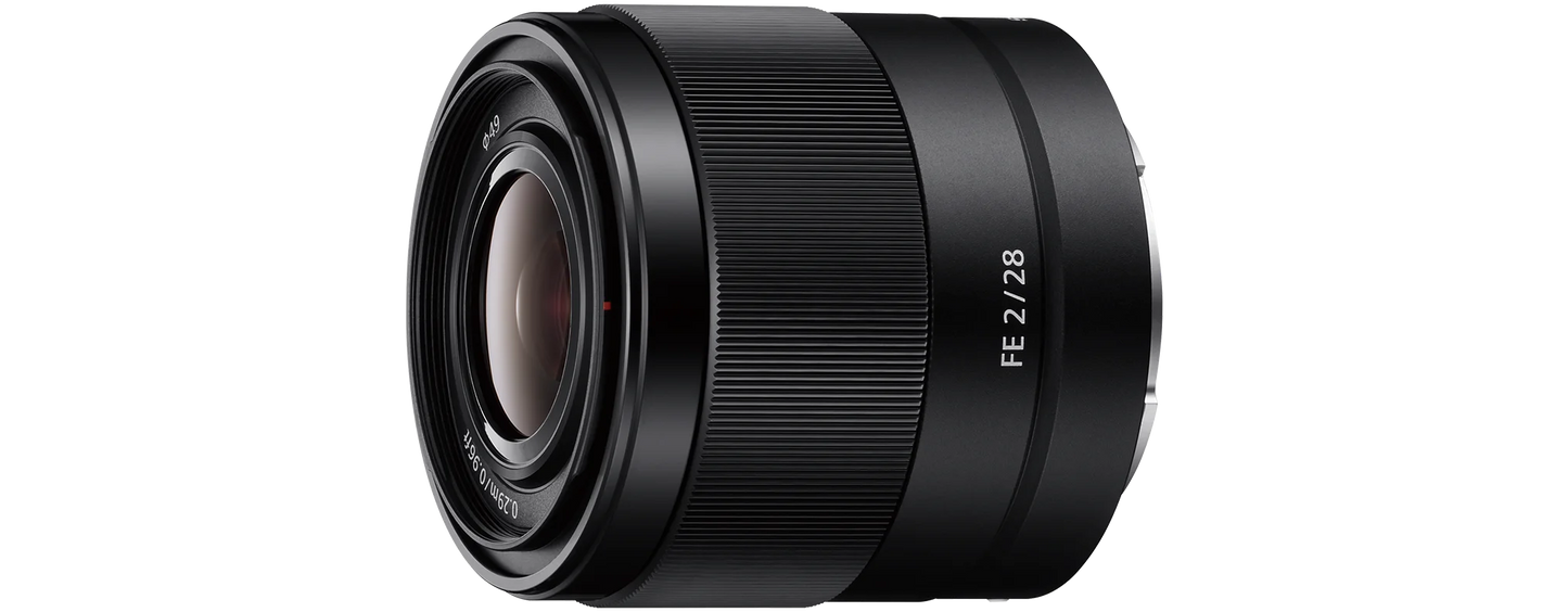 Sel28f20 fe 28mm f2 full-frame e-mount prime lens