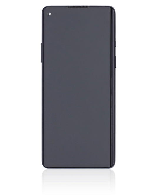 Replacement oled assembly with frame compatible for oneplus 8 / 5g (non-verizon 5g uw frame) (refurbished) (onyx black)