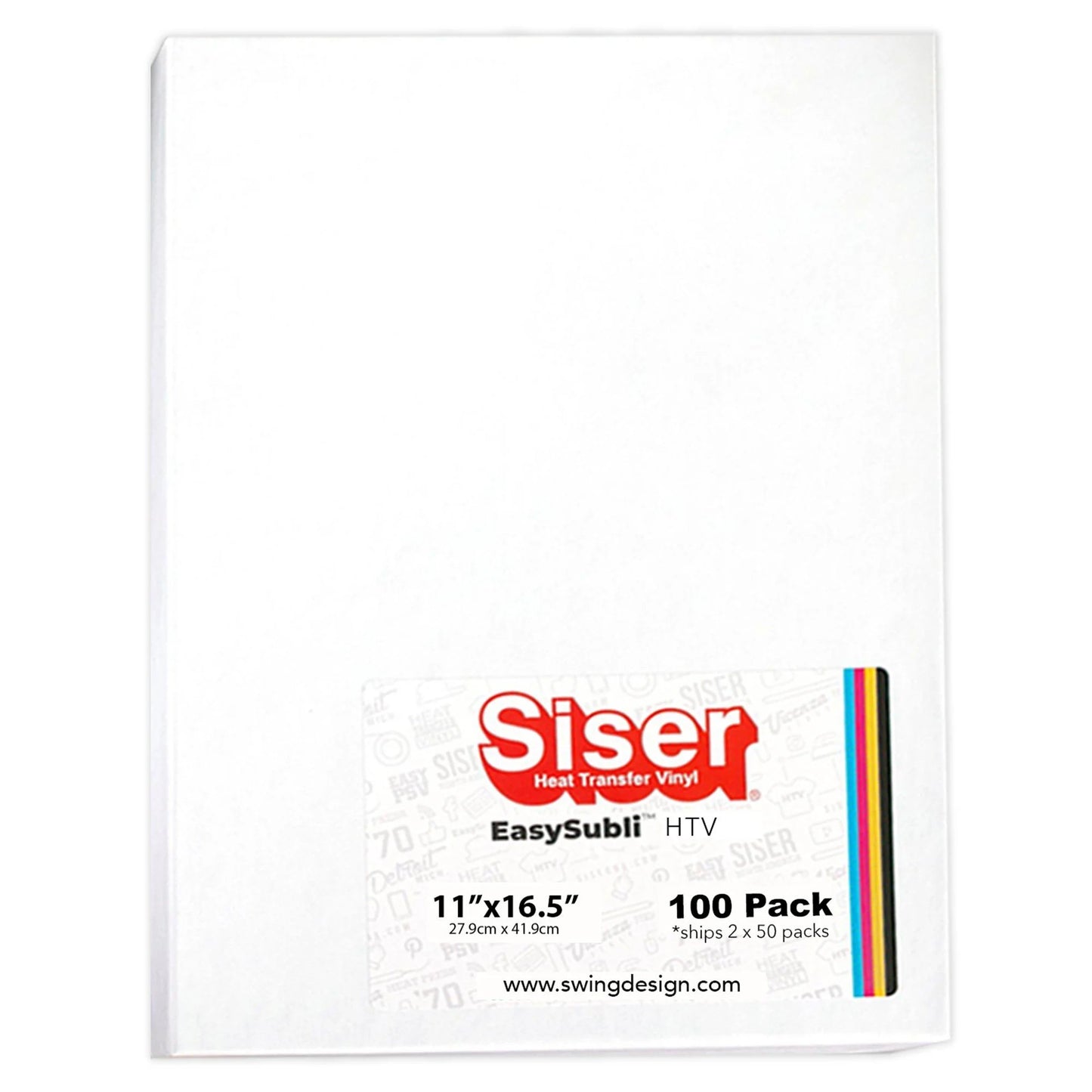 Siser easysubli sublimation heat transfer vinyl 11" x 16.5" - 100 pack